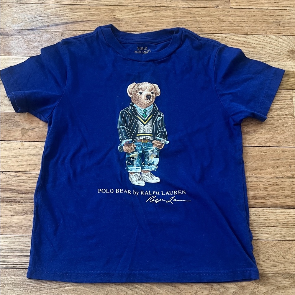 Polo by Ralph Lauren Kids Navy Bear Tee